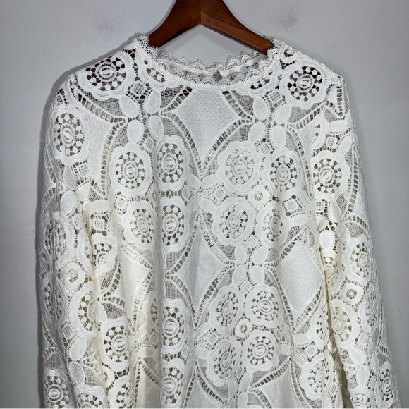 Pennington’s Crochet Blouse with Long Balloon Sleeves Size X - Picture 6 of 14